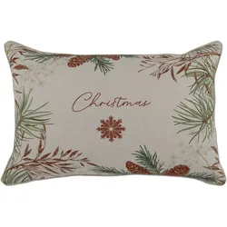 Chic Antique Aix Kissebezug mit Tanne Christmas, 60 x 40 cm