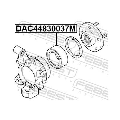 FEBEST Radlager DAC44830037M Vorderachse beidseitig für LAND ROVER