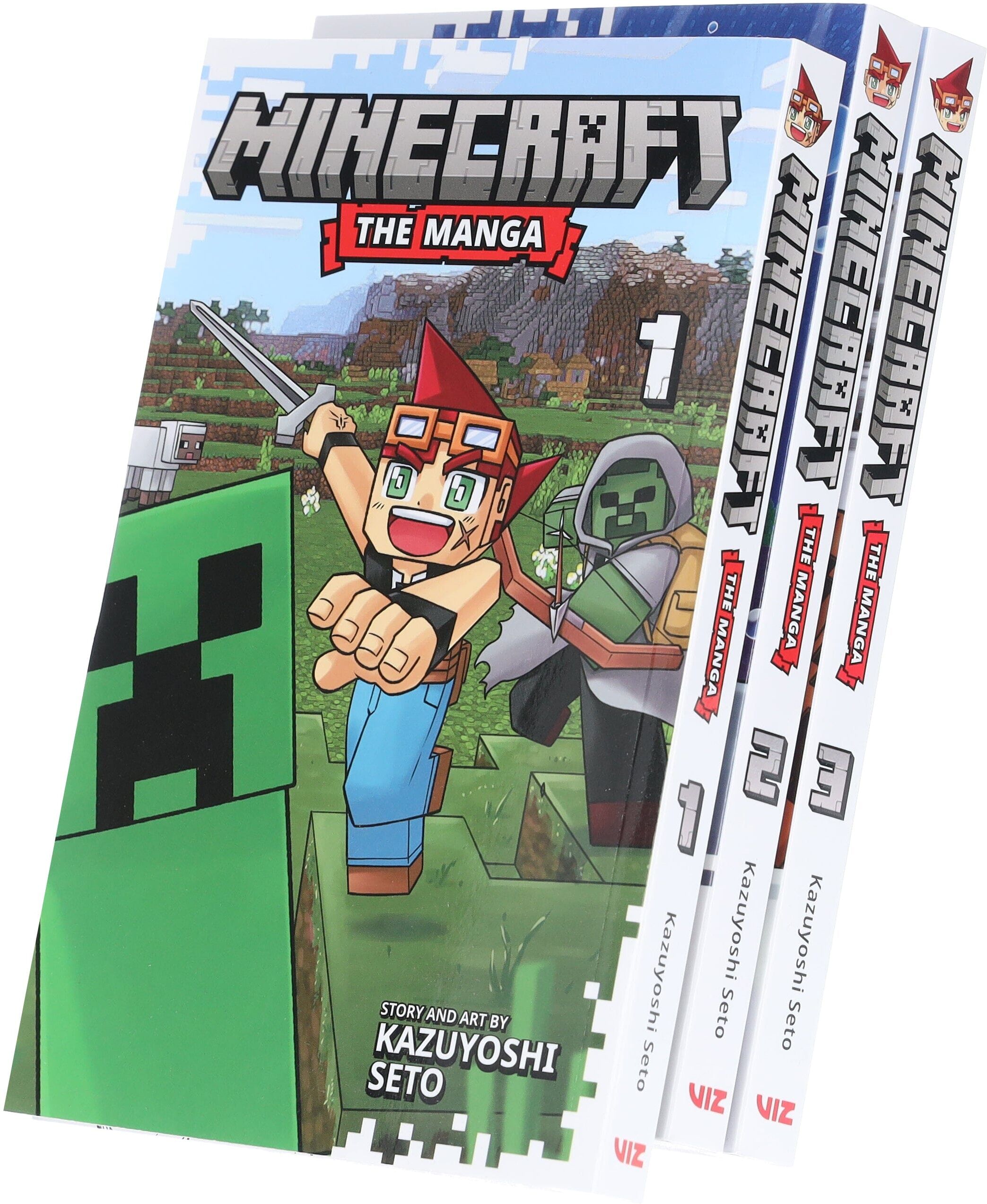Minecraft: The Manga (Volume 1-3) by Kazuyoshi Seto 3 Books Collection Set - Ages 7-12 - Paperback Viz Media, LLC