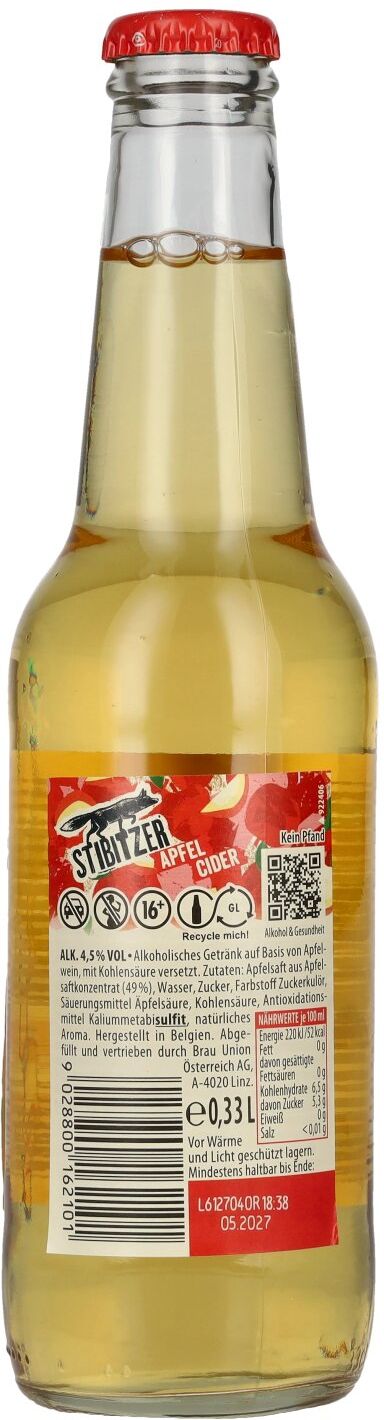 Stibitzer Cider Stibitzer Apfel Cider 4,5% Vol. 0,33l