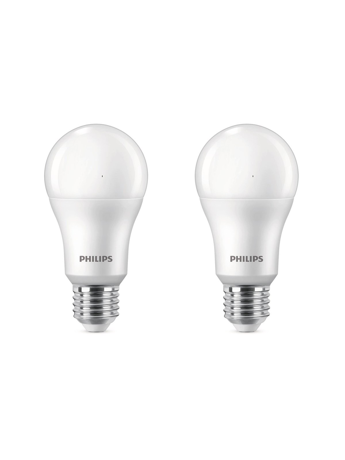 Philips LED-Lampe Standard 13W/840 (100W) frosted 2-pack E27