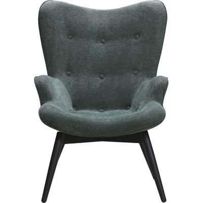 Sessel SALESFEVER "Komfortabler Relaxsessel zum Entspannen", grün, B:80cm H:92cm T:99cm, 100% Polyester, Sessel, Sessel, Zierknöpfe in der Rückenlehne