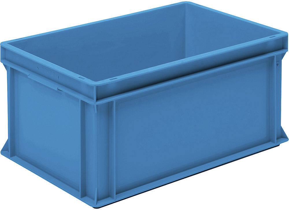 kaiserkraft Euro-Stapelbehälter, LxBxH 600 x 400 x 270 mm, blau, VE 2 Stk
