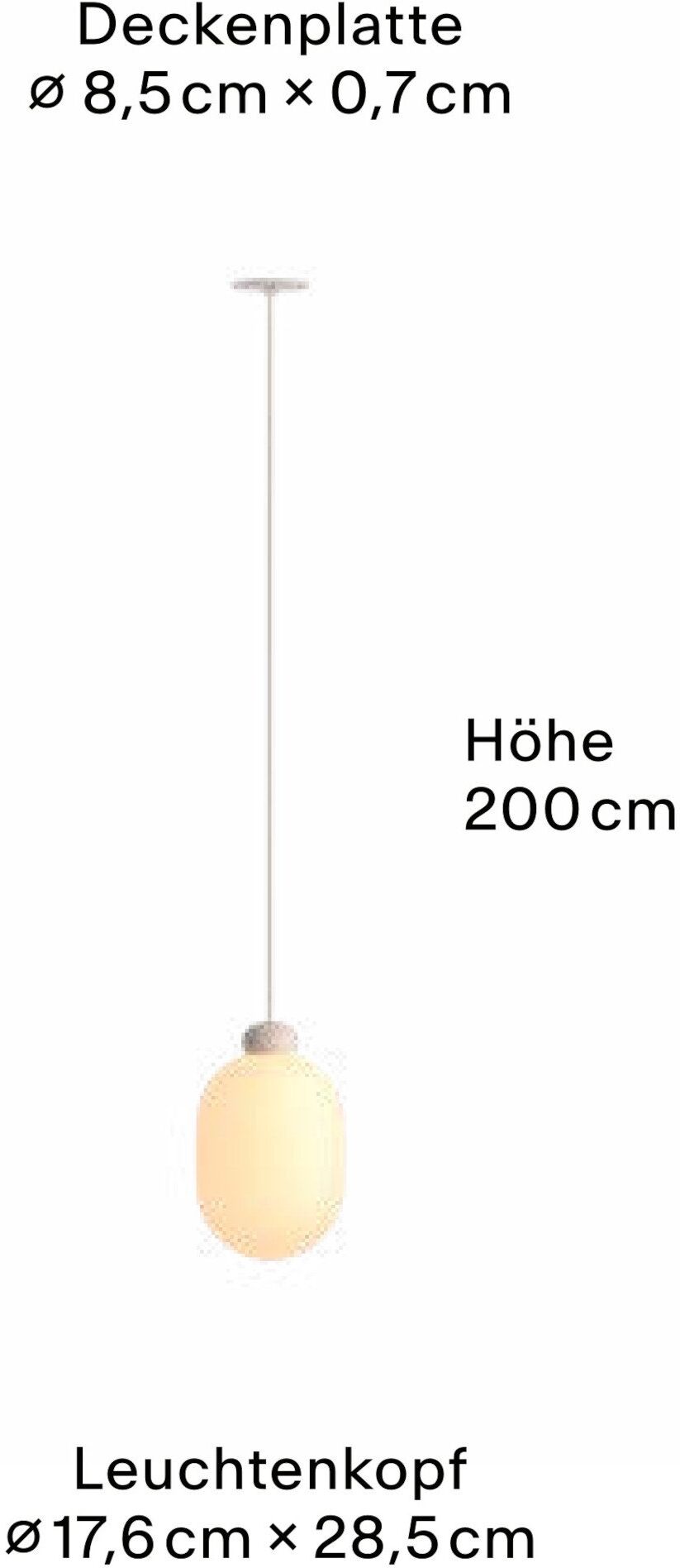 GRAU Sun LED Einbau Pendelleuchte (Black) Black