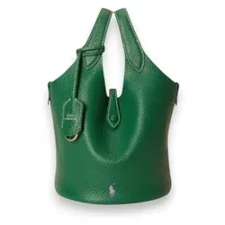 Polo Ralph Lauren für Damen. 428P21988009 Polo Play Tasche aus grünem Leder, als Tote oder Crossbody tragbar (OSFA), Lässig
