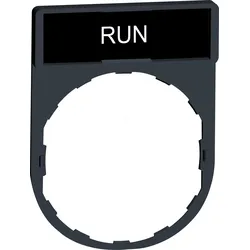 ZBY2334 - Schildträger 30x40mm, für Ø 22 Geräte, m. Schild RUN