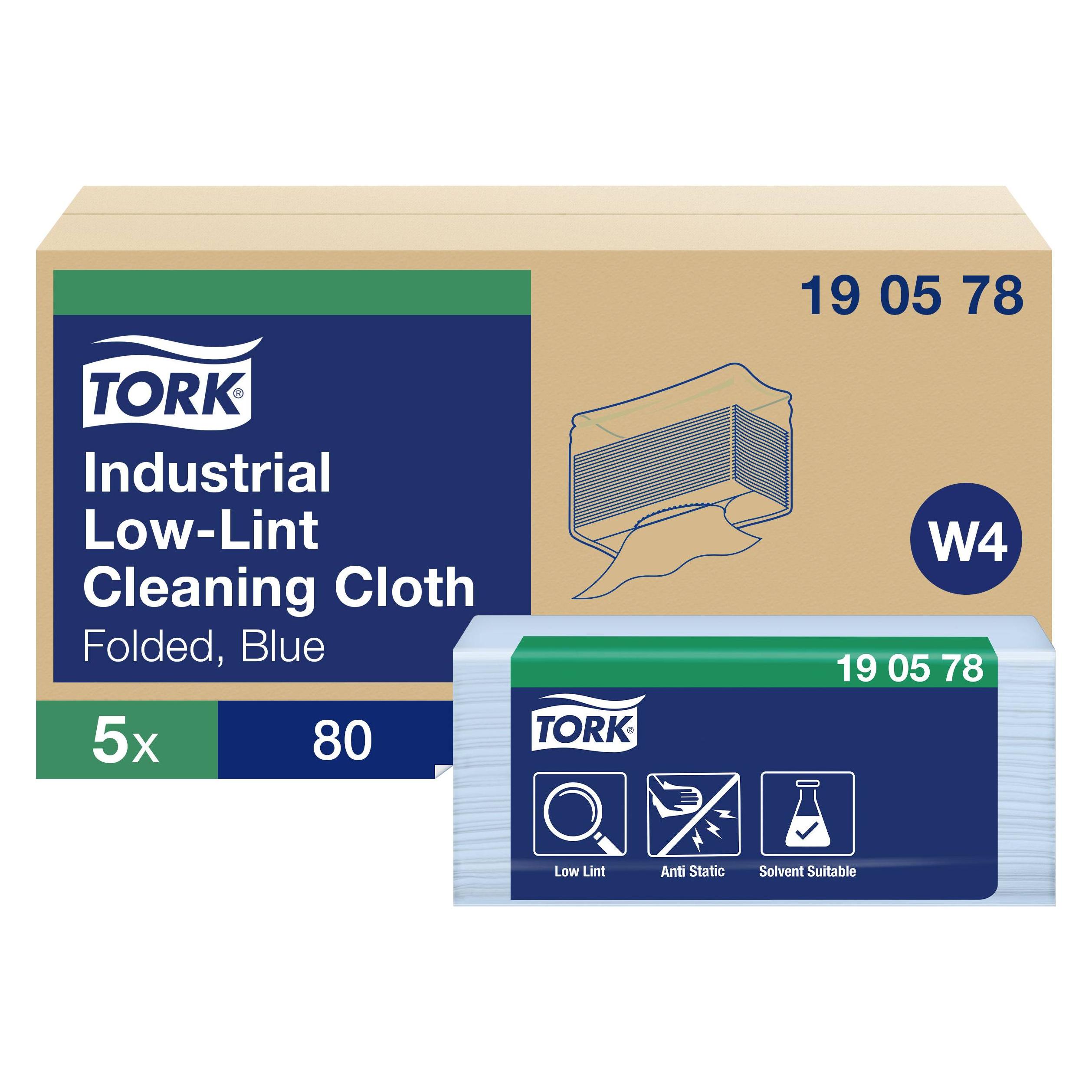 Tork Fusselarme Industrie Reinigungstücher W4 (80 Stk.) (190578)