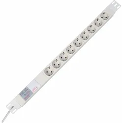 Kopp 930904016 PROFIversal 9-fach, Steckdosenleiste in Schutzkontakt-Ausführung, mit Geräteschutzfilter, 2m Zuleitung, Länge: 671,4mm, Farbe