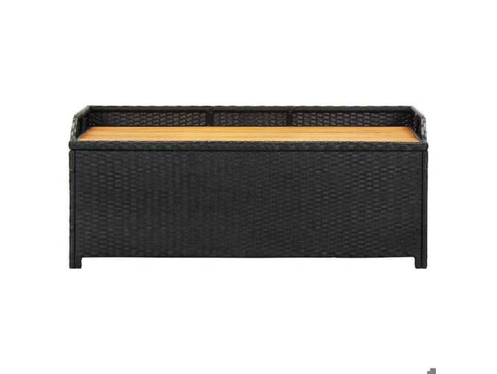 Noir Chaise/Meuble d'extérieur SARAZYJ - Banc de rangement de jardin - 120cm - résine tressée Noir - Hot71776367