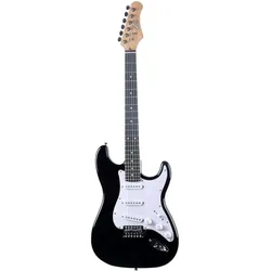 EKO E-Gitarre GEE ST100-BLK Schwarz (E-Gitarre, Ahorn, Pappel), Gitarre, Schwarz