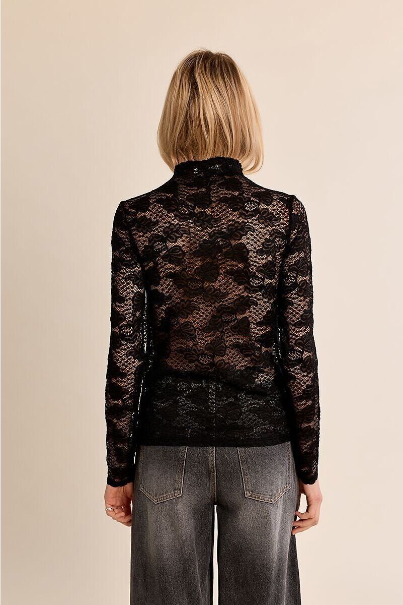 MOLLY BRACKEN Pull col roulé en dentelle