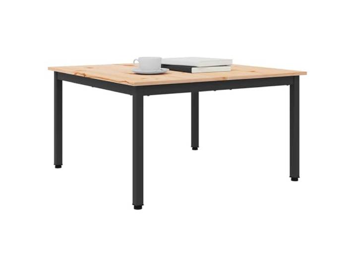 KTHLBRH Beistelltisch Kiefer massiv 80 x 80 x 45 cm Minimalistisches Design, robuste Metallfüße, pflegeleicht, anpassbar an das Wohnzimmer