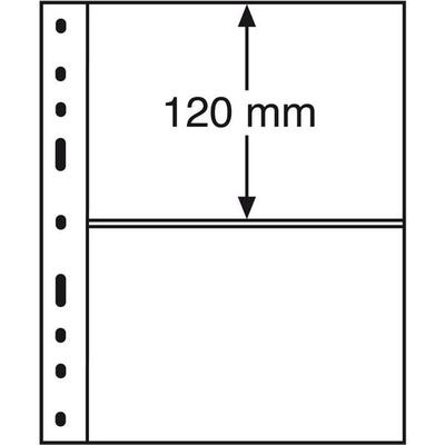 Optima Kunststoffhüllen mit 2er Einteilung, schwarz, 10er Pack