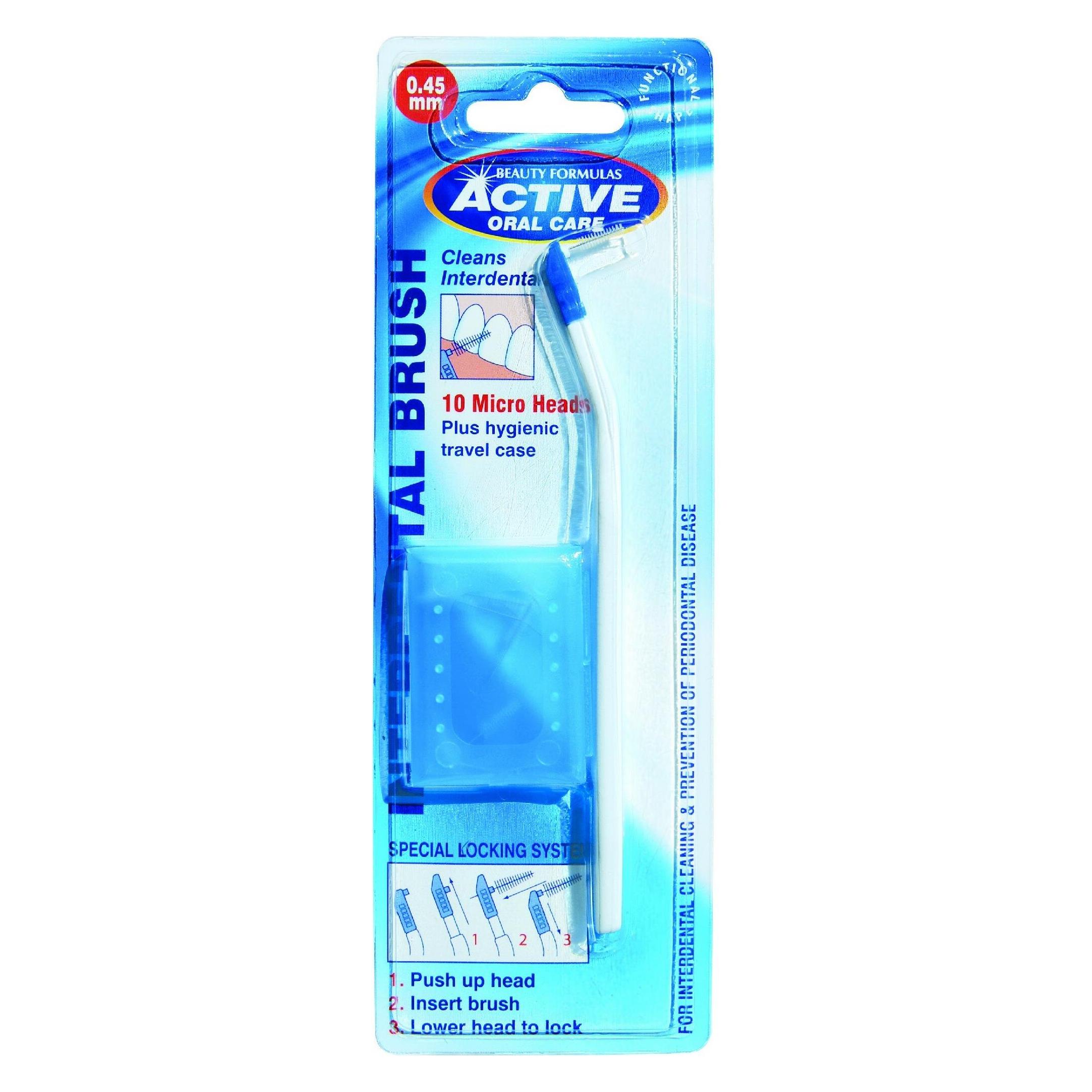 Beauty Formulas Active Oral Care - Interdental Brush Interdental Brush + Replaceable Attachments 0.45Mm 10Pcs. (10x, 0.45 mm) (33078064)