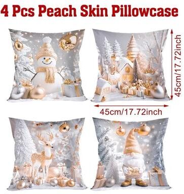Uplift Treasures Merry Christmas Decorative Pillow Cover Set 4pcs style 2