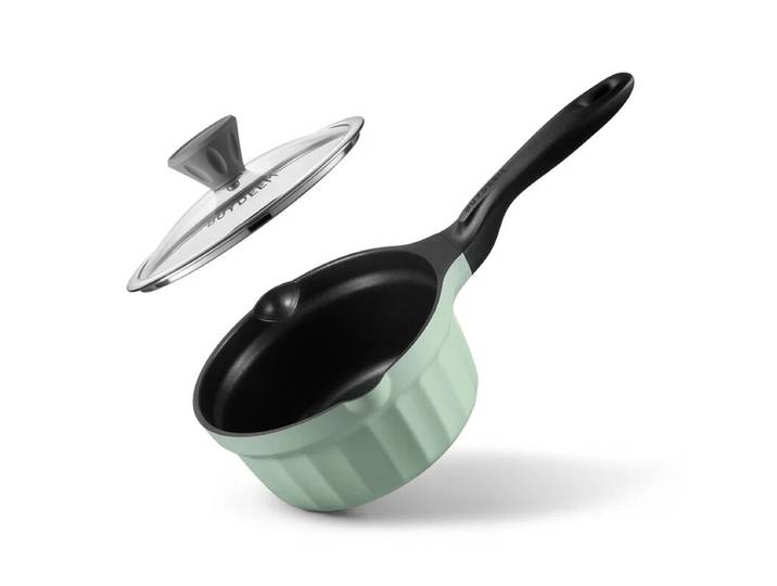 BUYDEEM Casserole en fonte d'aluminium antiadhésive, 1,9 L