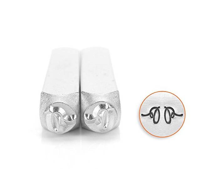 ImpressArt- 6mm, Bloeiend Eindigt M Ontwerp Postzegels door ImpressArt Metalen Postzegels
