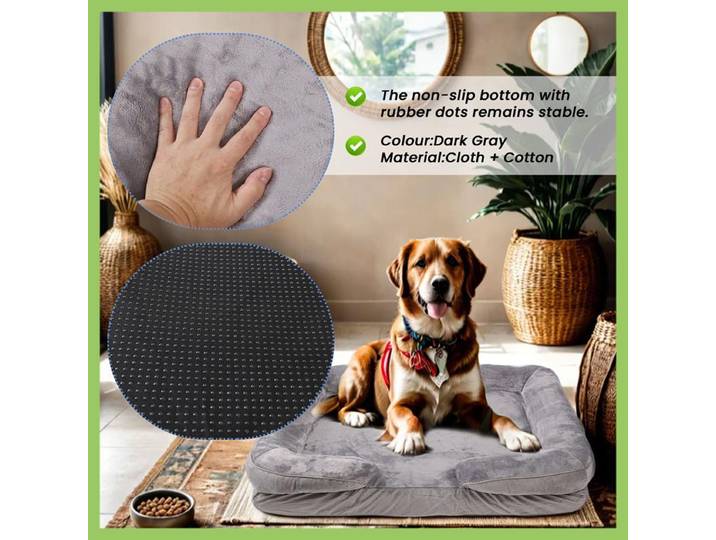 ABJT-canapé-lit pour chien-lits et canapé orthopédiques lavables pour chien avec lit pour chien humain amovible et imperméable pour adultes, lit pour animaux de compagnie