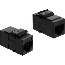 DELOCK 91378 - Keystone Modul Kupplung, RJ12 Buchse zu RJ12 Buchse, Cat.3, schw