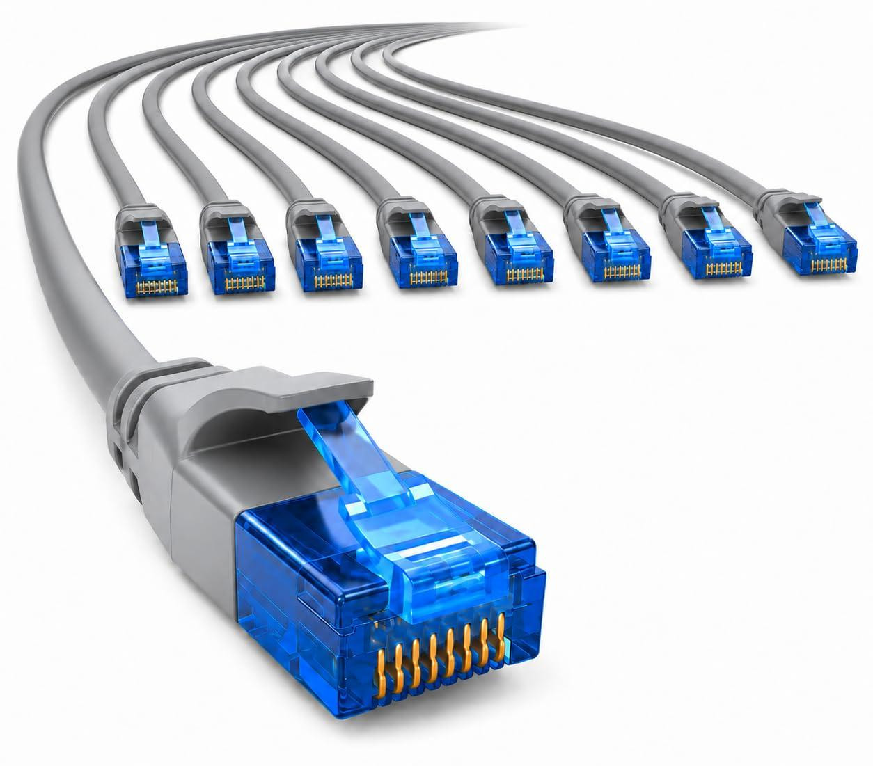 1aTTack.de Cat6 Netwerkkabel Patchkabel Slim, 5 meter