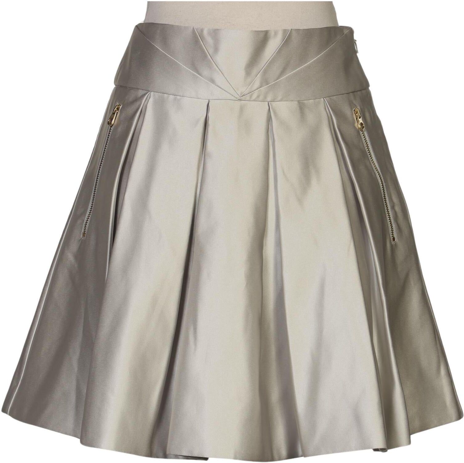 TED Baker Damen Rock, Silber, Gr. EU 36 (Ted Baker 1), Synthetik - Second Hand
