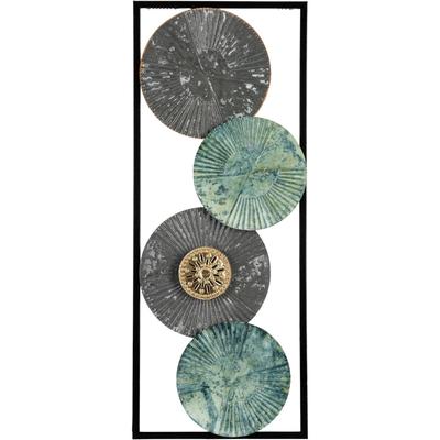 Metallbild BÖNNINGHOFF "ABSTRAKT – ORNAMENTE 20x50 cm – Deko modern", farbe bild(er): türkis, schwarz, B:20cm H:50cm T:3,18cm, Metall, Bilder, Wanddekoration