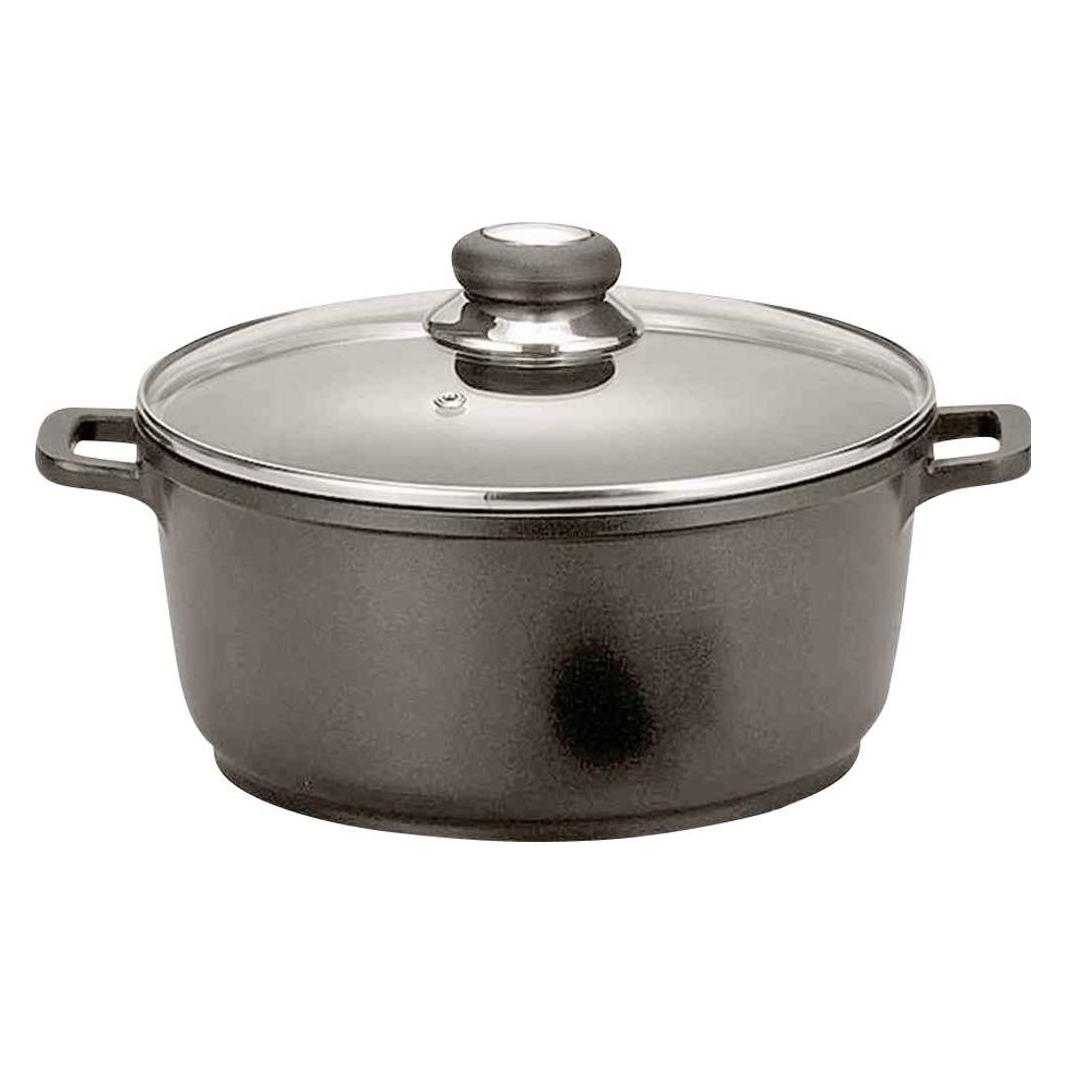 Krüger Fleischtopf Delta 3,5 l Ø24cm Aluguss (Kochtopf, Aluminium, Aluminiumguss, 24 x 11.50 cm) (22024D)