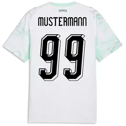 Puma Österreich 2026 Auswärtstrikot weiß/türkis mit Eigenname