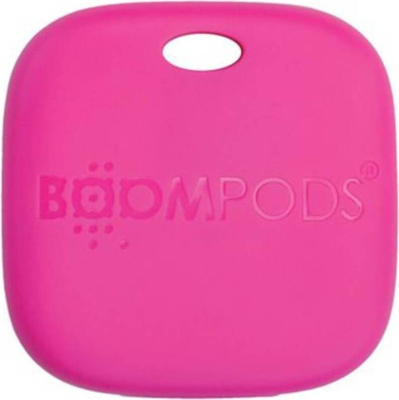 Boompods Boomtag oplaadbare Bluetooth-tracker voor spullen, roze