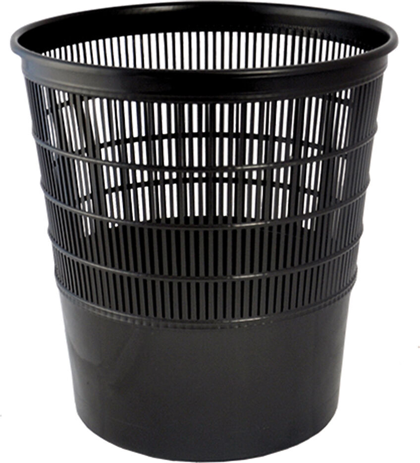 ecoplast G29 Cestino Gettacarte Cestino Rifiuti Rotondo In Plastica Colore Nero - G29