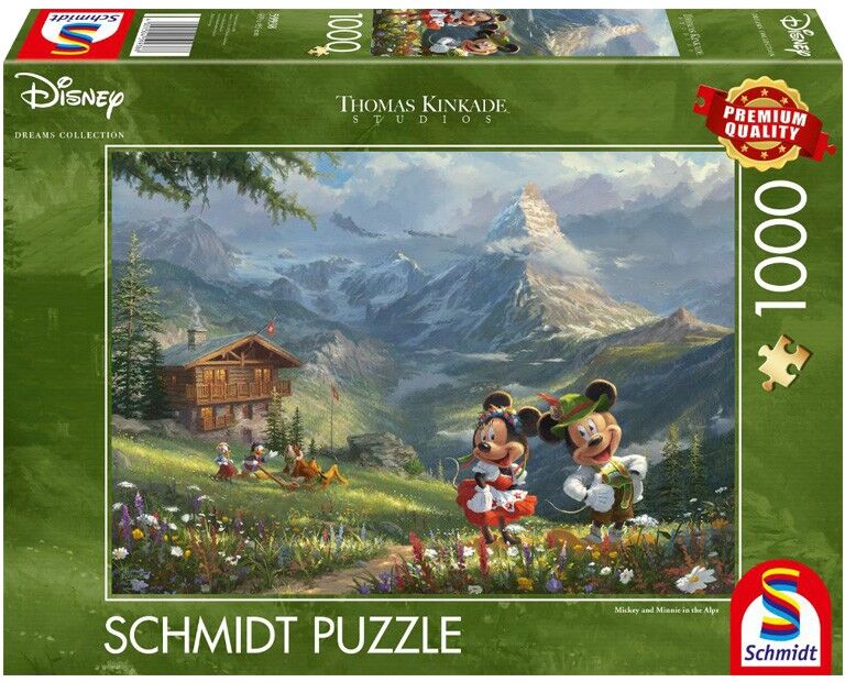 Puzzle 1000 pcs Disney, Mickey et Minnie dans les Alpes - Puzzles Schmidt