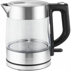 Catler Wasserkocher KE 411 Glas Edelstahl 2200 W 1 L, Wasserkocher, Silber, Transparent