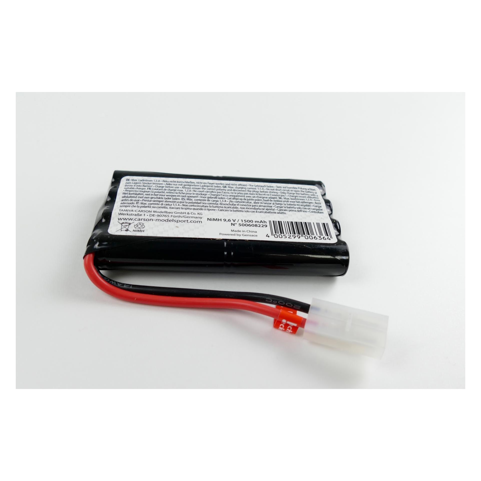 Carson 9,6V/1500mAh NiMH Power Akku TAM (1500 mAh, 9.60 V) (500608229)
