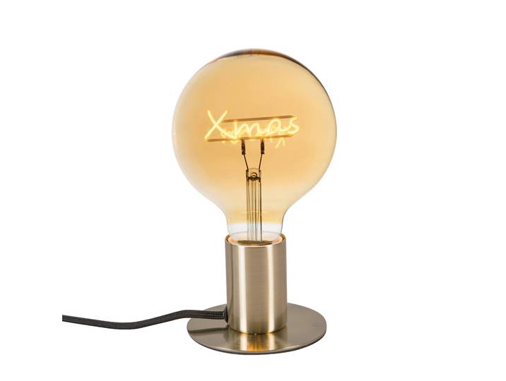 Lampe de table de Noël dorée avec LED incluse - Facil