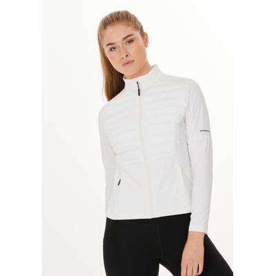Laufjacke ENDURANCE "Beistyla", Damen, Gr. 42, weiß, Polyamid, kariert, unifarben, normal, Rundhals, Jacken, mit wasserdichter Funktion