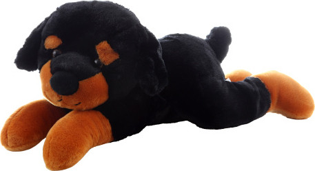 PADU Pluche hond liggend donker 40 cm