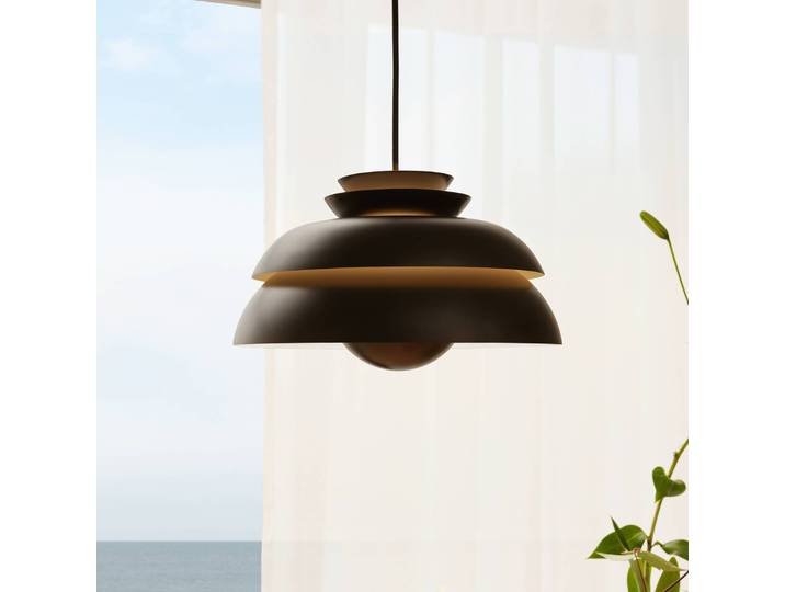 FRITZ HANSEN Designer Hängeleuchte Concert P3, dimmbar, schwarz, für Wohn- / Esszimmer, Metall, Design