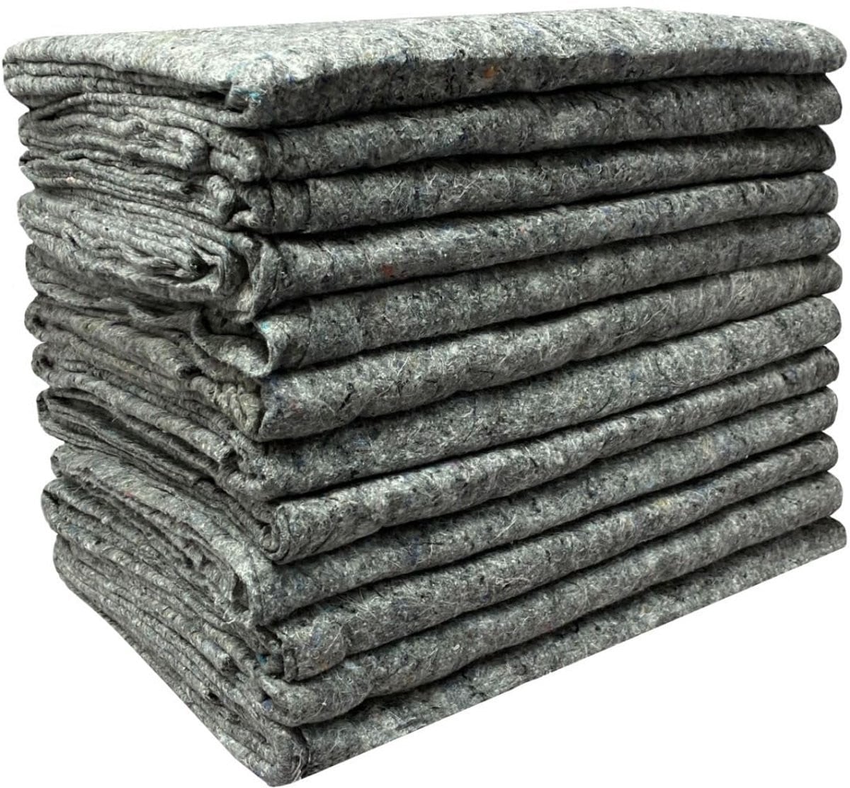 SnelShoppen Verhuisdeken Set van 12 Stuks - Grijze Textiel Verhuisdekens voor Bescherming van Meubels en Spullen