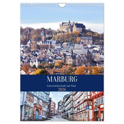 Marburg - Universitätsstadt mit Flair (Wandkalender 2026 DIN A4 hoch), CALVENDO Monatskalender