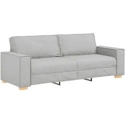 vidaXL 3-Sitzer-Sofa Wolkengrau 220x78x84 cm Stoff