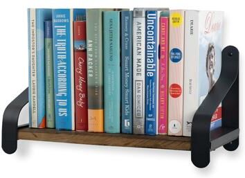 Rustic State Reclaimed Wood Shelf With Iron Bracket 16 Inch
