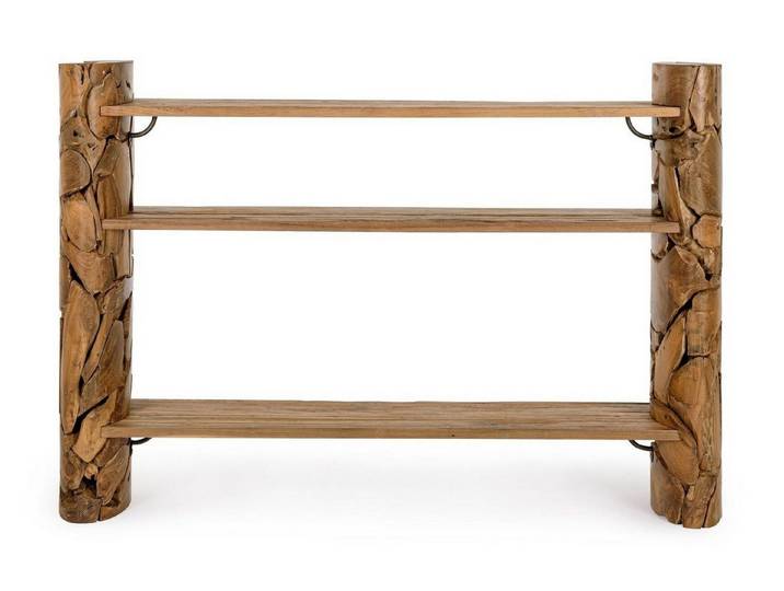 Natur24 Beistelltisch Arwood Konsolentisch 156 x 36 x 110 cm Teak Natur