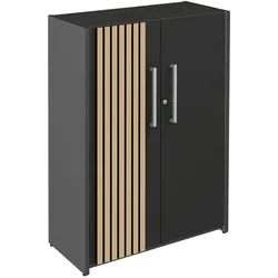 Aktenschrank 3 OH Anthrazit mit Akustikpaneel
