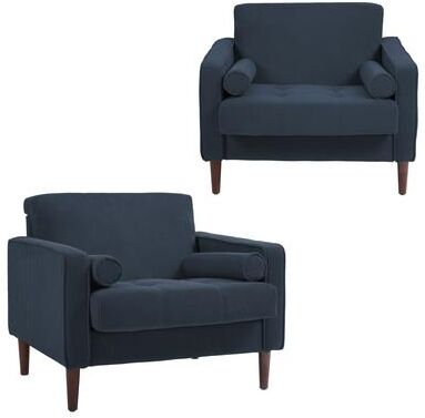 DREAMSIDEA Corduroy Modern Upholstered Loveseat and Armchair Set