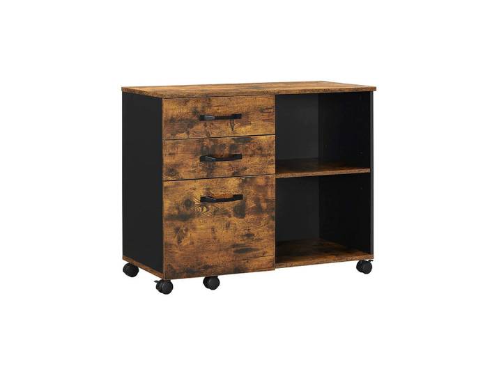 Hansiro Rollcontainer, Braun, Holzwerkstoff, 40x66x80 cm, Büromöbel, Container