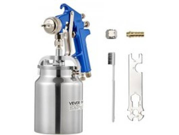 VEVOR Siphon-Lackierpistole, Spritzpistole mit hoher Zerstäubung, 1000-ccm-Farbsprüh-Set mit 1,8-mm-Düse, einstellbare Durchflussrate & Luftmenge für Auto-, Möbel-, Wand- und Hausanstrich