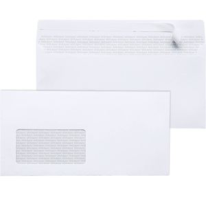 Mailmedia Briefumschläge Maildigital, weiß, DIN lang, mit Fenster, haftklebend, 100g/m², 25 Stück