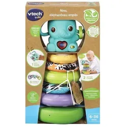 VTech Nino, éléphanteau Empilo 3 En 1 (Plastique Bio Sourcé) (Französisch, 0.50 - 3 Jahre)