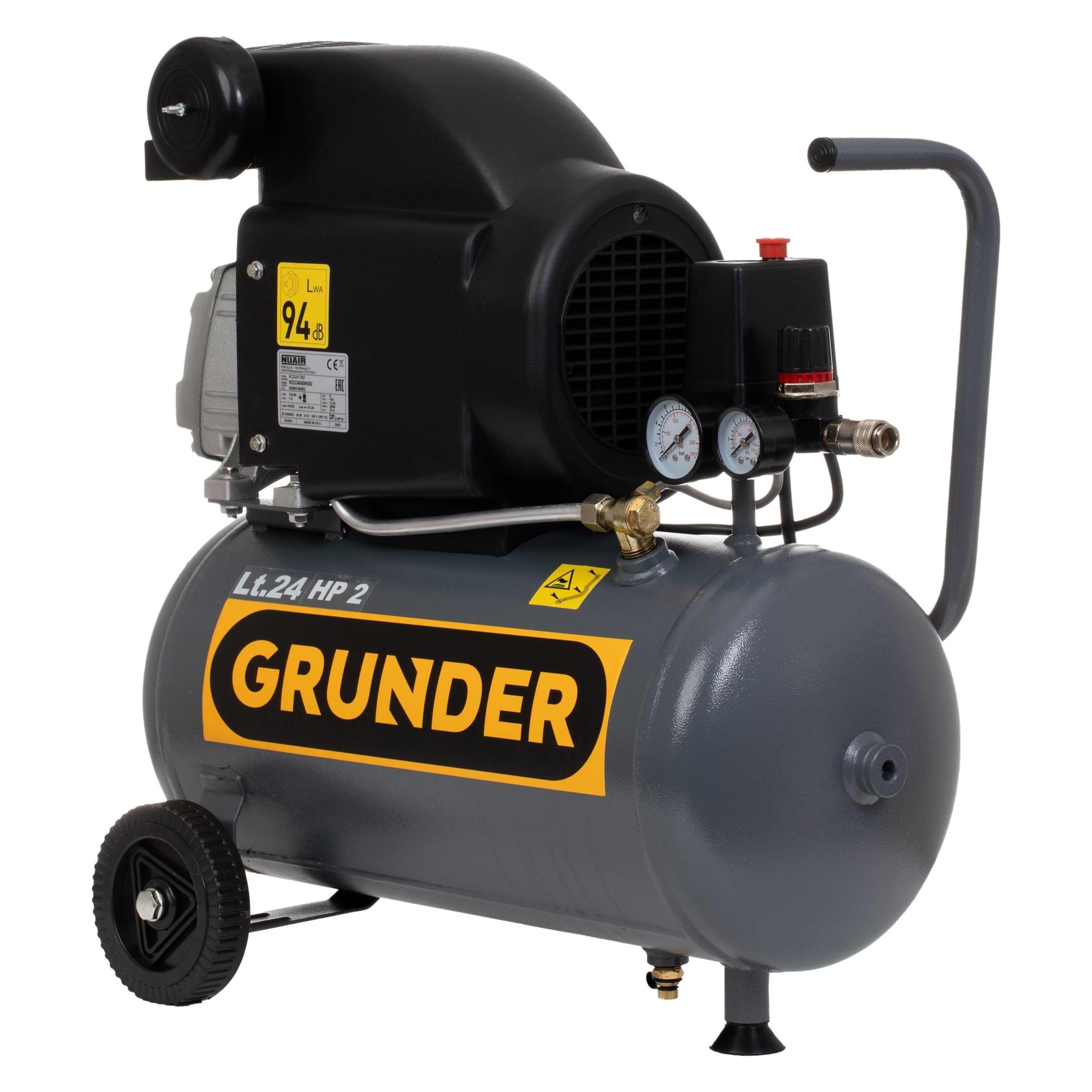 Grunder AIR COMPRESSOR RC2/24 2HP 24L (24 l, 8 Bar) (RCCC404SNK502)