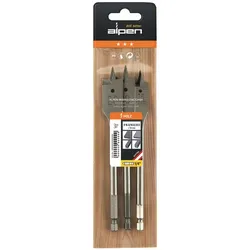 Alpen Flachfräsbohrer Set 3tlg Holz 16 18 20 mm in Plastiktasche 23700003100